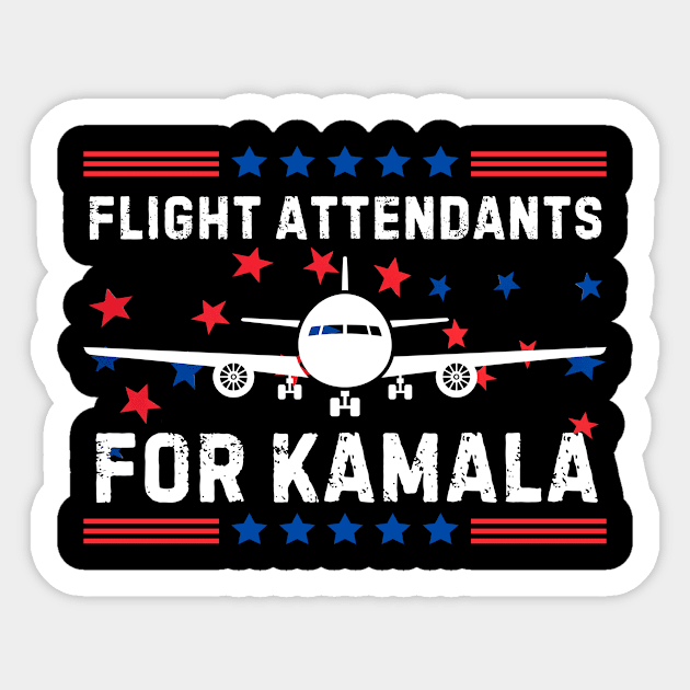 Flight Attendants For Kamala Sticker by The WYLD Tribe